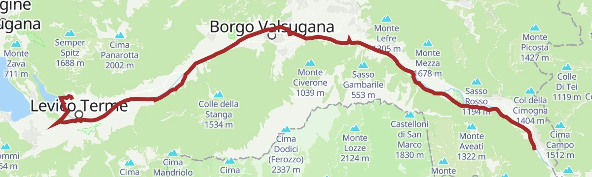 Route map: eBike - Brenta route